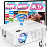🎥 cutting-edge 5g wifi 4k projector: enhanced 8500 lumens, full hd, wireless mirroring, and more with bonus 120" projector screen logo