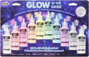 img 4 attached to 🌷 Tulip Glow in The Dark Dimensional Fabric Paint, 10-Pack, 0.75 FL OZ, Permanent & Washable (7)