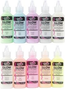 img 3 attached to 🌷 Tulip Glow in The Dark Dimensional Fabric Paint, 10-Pack, 0.75 FL OZ, Permanent & Washable (7)