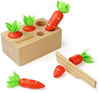 coogam baby carrots sorting toy: montessori color shape sorter game for toddlers - develop fine motor skills, early learning educational gift logo