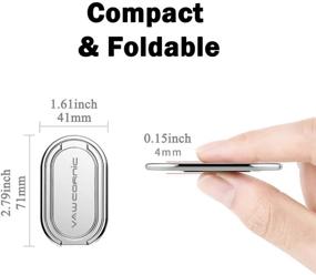 img 1 attached to 📱 VAWcornic 540° Dual Direction Rotating Phone Grip: Finger Kickstand for iPhone, Samsung, Huawei and More- Silver