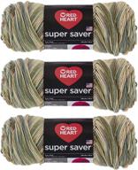 ❤️ red heart super saver yarn (3-pack) aspen e300-305: quality and value combined logo