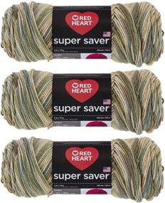 img 1 attached to ❤️ Red Heart Super Saver Yarn (3-Pack) Aspen E300-305: Quality and Value Combined