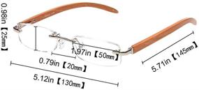 img 3 attached to SOOLALA Rimless Magnifying Reading Glasses