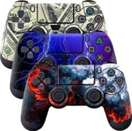 🎮 ps4 controller skin sticker set - 3pcs full body vinyl decal cover for playstation 4 controller (#2) логотип