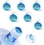 💧 non-spill replacement caps for 6 pack gallon water bottles - ideal for 55mm 2, 3, and 5 gallon water jugs logo