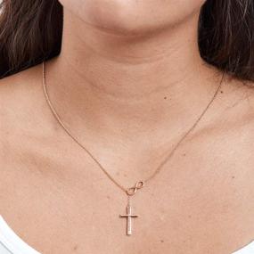 img 2 attached to 🕊️ Dear Ava Infinity Cross Necklace: Symbol of Christian Faith for Baptism, Communion, and Confirmation Gifts