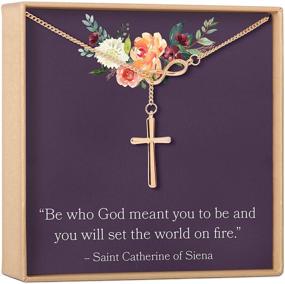 img 4 attached to 🕊️ Dear Ava Infinity Cross Necklace: Symbol of Christian Faith for Baptism, Communion, and Confirmation Gifts