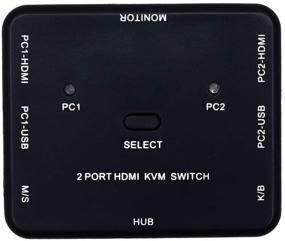 img 2 attached to 🔁 2-port HDMI Switcher & USB KVM Switch – 2-in-1 HD Switch for PC, Laptop, Desktop, Monitor, Printer – USB Keyboard & Mouse Sharing Device – Mouse and Keyboard Control