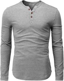 img 3 attached to 👕 Stylish and Comfortable: H2H Casual Henley T Shirt CMTTL139 - The Perfect Blend of Fashion and Relaxation