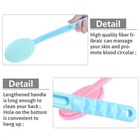 img 2 attached to 🧴 Convenient Back Lotion Applicator for Shower | Long Handled Lotion Brush for Back | Cream & Sunscreen Applicator | Body Wash Brush for Men & Women