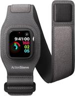 enhanced grey actionsleeve 2 armband for apple watch 44mm – optimize your wrist-free experience during sports and activities logo