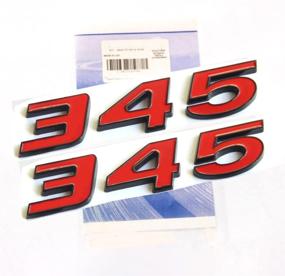 img 2 attached to 🔴 2x OEM черные значки эмблемы 345 3D логотипа для замены красного 345