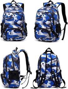 img 3 attached to Stylish and Durable 🎒 BLUEFAIRY Camouflage Elementary Lightweight Backpacks