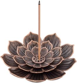 img 4 attached to OIIKI Brass Lotus Incense Holder: Stylish Multi-Layer Stick Burner for Indoor Outdoor Use (16 Holes)