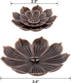 img 3 attached to OIIKI Brass Lotus Incense Holder: Stylish Multi-Layer Stick Burner for Indoor Outdoor Use (16 Holes)