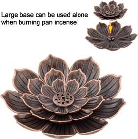 img 2 attached to OIIKI Brass Lotus Incense Holder: Stylish Multi-Layer Stick Burner for Indoor Outdoor Use (16 Holes)