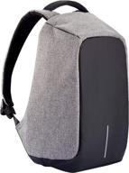 xd design bobby original anti-theft laptop usb backpack grey (unisex bag) logo