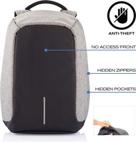 img 3 attached to XD Design Bobby Original Anti-Theft Laptop USB Backpack Grey (Unisex Bag)