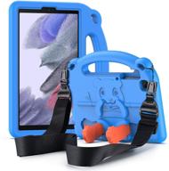 📱 dux ducis lightweight shockproof case for samsung galaxy tab a7 lite (sm-t220 / sm-t225), kid-proof full protection cover with handle, kickstands & shoulder strap, blue logo