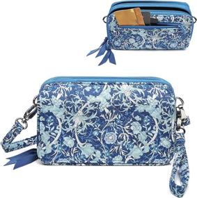 img 4 attached to 👜 Cotton All in One Crossbody Purse: Stylish and Practical Small Crossbody Bags for Women