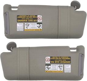 img 3 attached to 🌞 High-Quality Sun Visor Assembly for Toyota Tacoma 2005-2012 (Gray, 2-Pack, Left & Right Side, No Light)