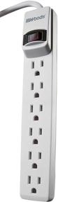 img 3 attached to Woods 41434 Power Strip: A Reliable 6-Outlet Solution with Overload Safety, 6ft Cord - White