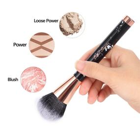 img 2 attached to 10-Piece Marble Eyeshadow Makeup Brush Set - Professional Brushes for Concealer, Eyeliner, Eyebrow, Foundation, and Face, Ideal for Travel and Cosmetic Application