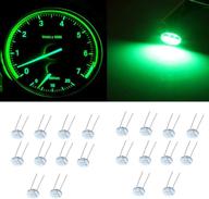 🚗 cciyu 20pcs 4.7mm-12v car led mini bulbs lamps indicator cluster speedometer backlight lighting (green) logo