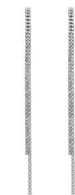 img 4 attached to 💎 SELOVO Bridal Jewelry: Dangle Chain Line Earrings with Clear Cubic Zirconia – Ideal for SEO