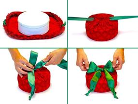 img 1 attached to 🎁 Effortless Eco-Friendly Gift Wrapping Solution: Reusable Wrap for Holiday Presents in Classic Red