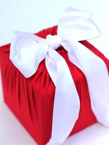 img 2 attached to 🎁 Effortless Eco-Friendly Gift Wrapping Solution: Reusable Wrap for Holiday Presents in Classic Red