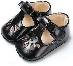 img 1 attached to LAFEGEN Bownot Leather Newborn Toddler Apparel & Accessories Baby Girls