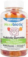 🍬 drformulas multivitamin gummies for kids and adults with omega 3, probiotics, vitamin c, a, d3, e, b6, b12, zinc, biotin, and folate - kosher vegetarian, 120 count logo