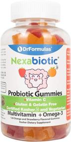 img 4 attached to 🍬 DrFormulas Multivitamin Gummies for Kids and Adults with Omega 3, Probiotics, Vitamin C, A, D3, E, B6, B12, Zinc, Biotin, and Folate - Kosher Vegetarian, 120 Count