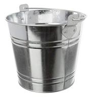🪣 american metalcraft ptub87 galvanized steel pail with handle - 1.16-gallon capacity, 8" diameter - silver logo