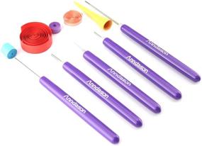 img 4 attached to 🔧 Anndason 5 in 1 Quilling Tools: Explore Various Sizes and Styles with 5pcs Quilling Slotted Tools