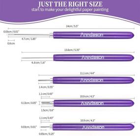 img 2 attached to 🔧 Anndason 5 in 1 Quilling Tools: Explore Various Sizes and Styles with 5pcs Quilling Slotted Tools