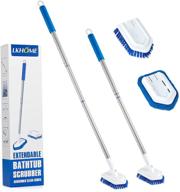 🚿 ultimate 2-in-1 shower cleaning brush: extendable handle, stiff bristles, detachable sponge - ideal for bathroom, kitchen, toilet, tub & tile! logo
