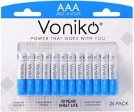 🔋 voniko - high-quality aaa batteries (24 pack) - alkaline triple a battery - extra long-lasting, leakproof 1.5v batteries - shelf life of 10 years logo