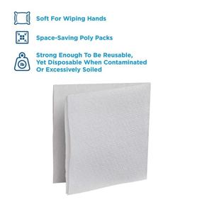 img 3 attached to 🧻 Brawny Professional A400 Disposable Cleaning Towel by GP PRO (Georgia-Pacific), White, 29215, 50 Towels/Pack, 16 Packs/Case (800 Total)