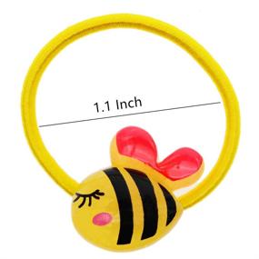img 1 attached to 🎀 Cartoon Elastic Hair Ties Set - Pack of 50 (25 Pairs) for Little Girls' Small Ropes - Ponytail Holders for Toddlers