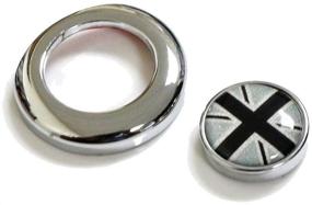 img 3 attached to Classic Black/White Engine Start Push Start Cap Cover with UK Union Jack Design Fits 2nd Gen MINI Cooper