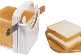 img 1 attached to 🍞 Adjustable ZERIRA Bread Slicer - Toast Slicer, Cutting Guide for Homemade Sandwich Bread and Bagels - Folding Handed Bread Machine Bread Maker (Style 1)