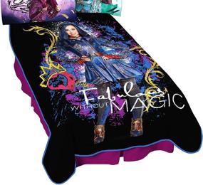 img 1 attached to 👸 Disney Descendants Evie Microraschel Blanket: Cozy up with the Villainous Princess!