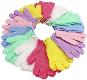 img 4 attached to 🧤 14 Pairs Double Sided Exfoliating Gloves: Ultimate Skin Care Mitts for Shower, Spa, Massage, and Body Scrubs