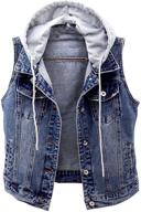 womens distressed sleeveless detachable hoodie women's clothing logo