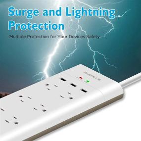 img 1 attached to 🔌 AUOPLUS Mounted Extension Smartphone Power Strips & Surge Protectors