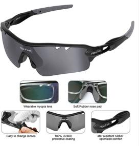 img 2 attached to 🕶️ Polarized Sport Sunglasses: MooFee Cycling Glasses for Men and Women - Ideal for Riding, Fishing, Golf, Baseball, Running