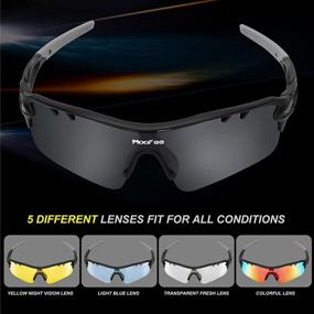 img 3 attached to 🕶️ Polarized Sport Sunglasses: MooFee Cycling Glasses for Men and Women - Ideal for Riding, Fishing, Golf, Baseball, Running